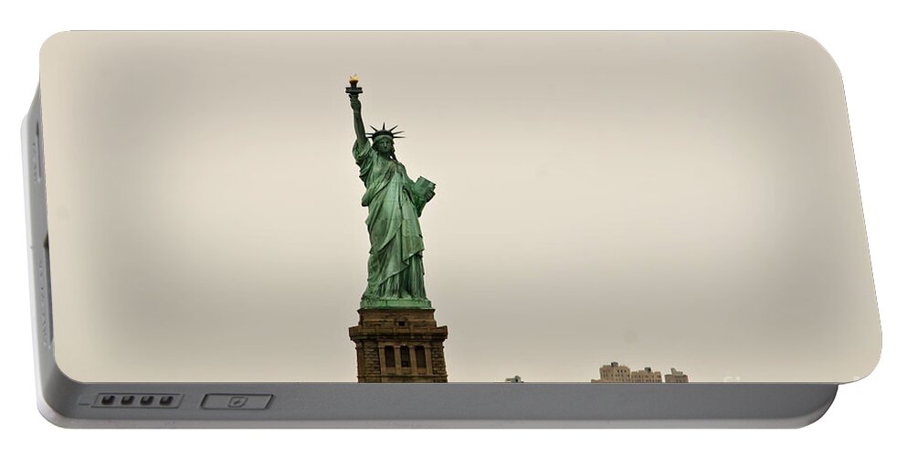 Statue Of Liberty In New York Portable Battery Charger featuring the photograph The gift by Elena Perelman