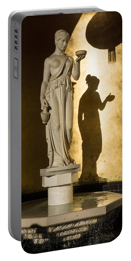 Goddess Portable Battery Charger featuring the photograph The Goddess and Her Shadow by Georgia Mizuleva