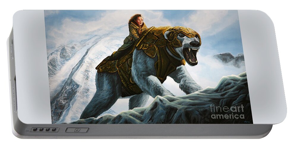 The Golden Compass Portable Battery Charger featuring the painting The Golden Compass by Paul Meijering