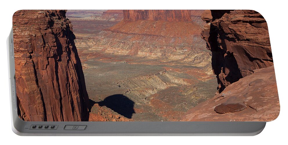 Canyonlands Portable Battery Charger featuring the photograph His Eye is on the Sparrow by Jim Garrison