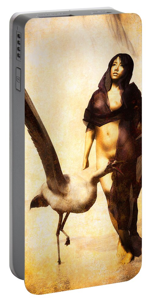 Zeus Portable Battery Charger featuring the digital art The Guardian by Bob Orsillo