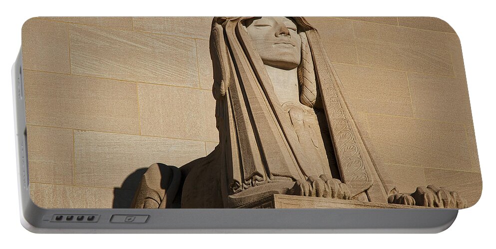 The House Of The Temple Portable Battery Charger featuring the photograph The House of the Temple Sphinx #2 by Stuart Litoff