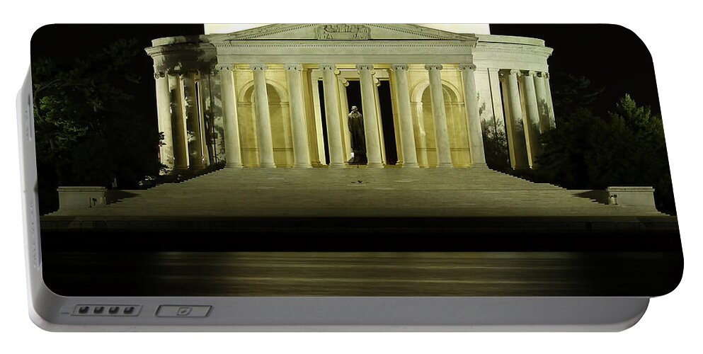 Jefferson Memorial Portable Battery Charger featuring the photograph The Jefferson Memorial by Kim Hojnacki