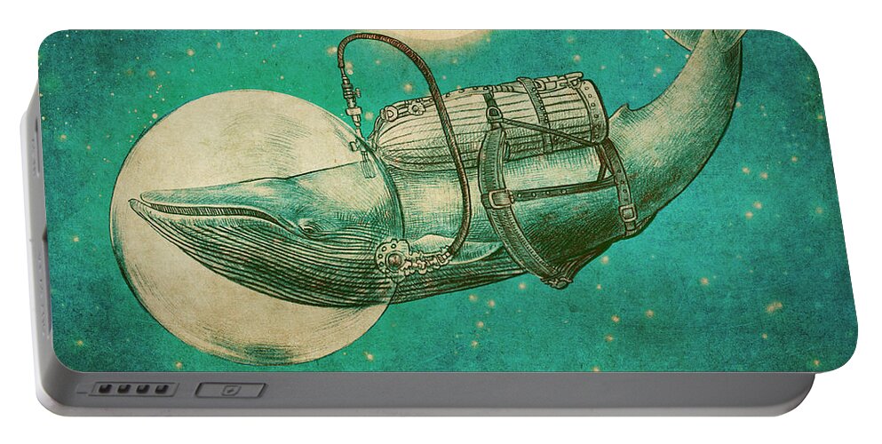 Whale Portable Battery Charger featuring the drawing The Journey by Eric Fan