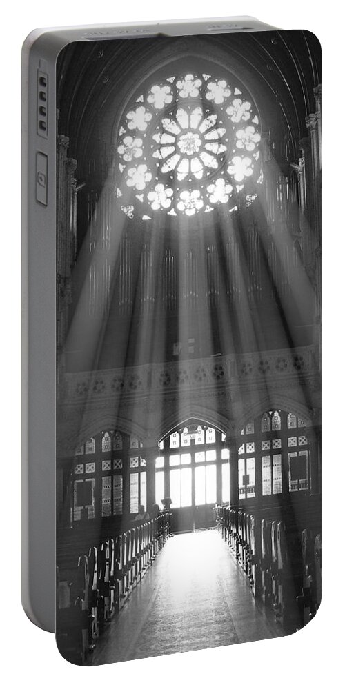 Cathedral Portable Battery Charger featuring the photograph The Light - Ireland by Mike McGlothlen