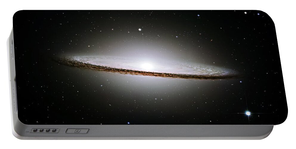 M104 Portable Battery Charger featuring the photograph The Majestic Sombrero Galaxy by Ricky Barnard