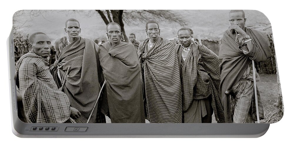 Family Portable Battery Charger featuring the photograph The Masai by Shaun Higson