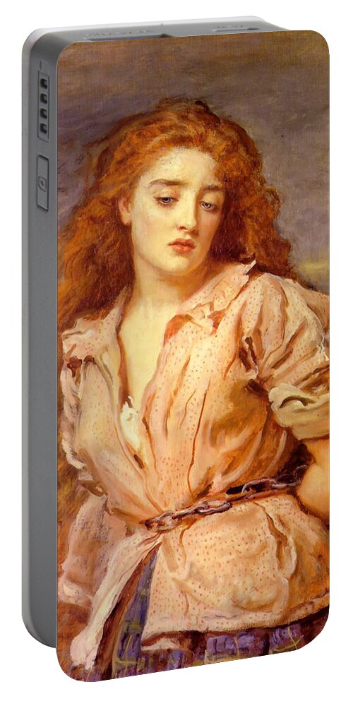 John Everett Mailas Portable Battery Charger featuring the digital art The Matyr of the Solway by John Everett Mailas