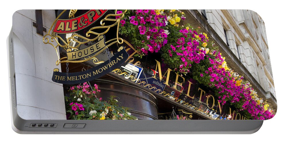 Pub Portable Battery Charger featuring the photograph The Melton Mowbray by Shirley Mitchell