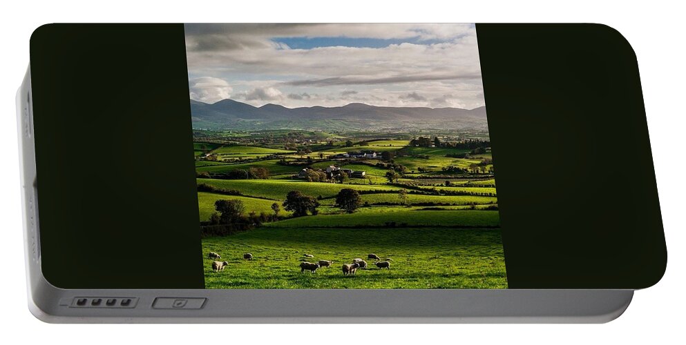 Emeraldisle Portable Battery Charger featuring the photograph The Mournes by Aleck Cartwright