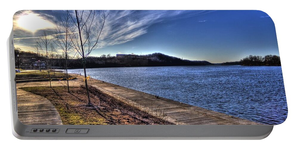 Parkersburg Portable Battery Charger featuring the photograph The Ohio River by Jonny D