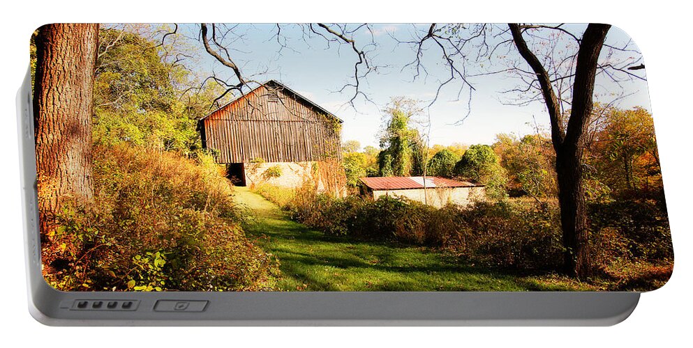 Barn Portable Battery Charger featuring the photograph The Old Barn by Trina Ansel