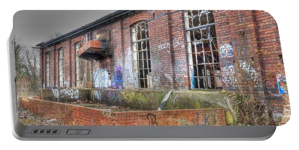Shed Portable Battery Charger featuring the photograph The Old Engine Shed by David Birchall