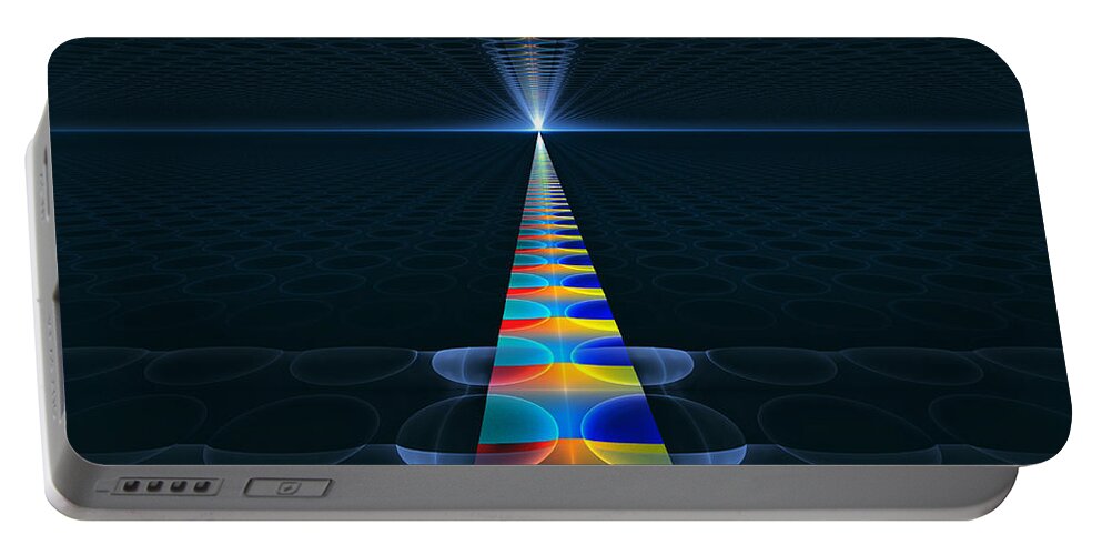 Fractal Portable Battery Charger featuring the digital art The Path Ahead by Gary Blackman