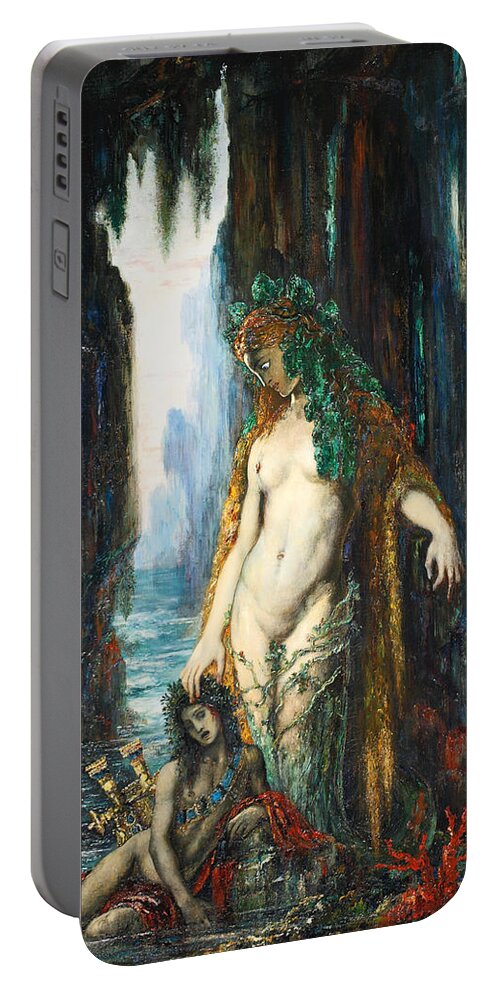 Gustave Moreau Portable Battery Charger featuring the painting The Poet and the Siren by Gustave Moreau