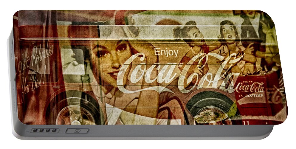 Coca Cola Portable Battery Charger featuring the photograph The Real Thing by Susan Candelario