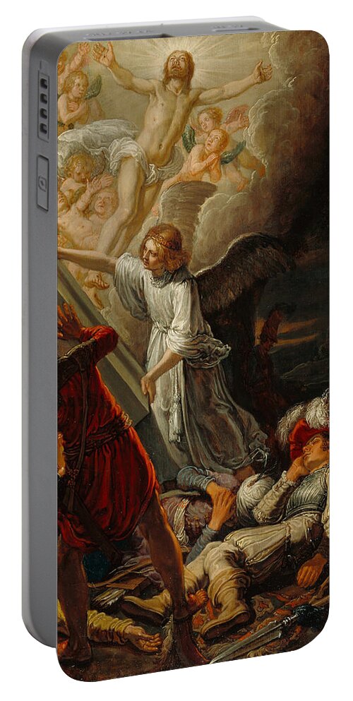 Pieter Lastman Portable Battery Charger featuring the painting The Resurrection by Pieter Lastman