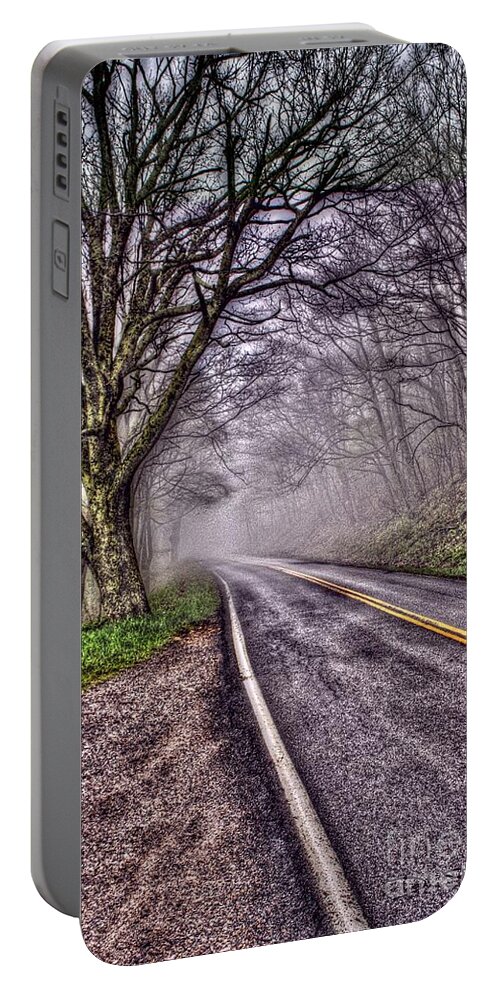 Weather Portable Battery Charger featuring the digital art The Road Less Traveled by Dan Stone