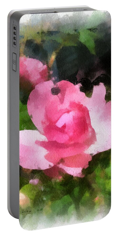 The Rose Portable Battery Charger featuring the photograph The Rose by Kerri Farley