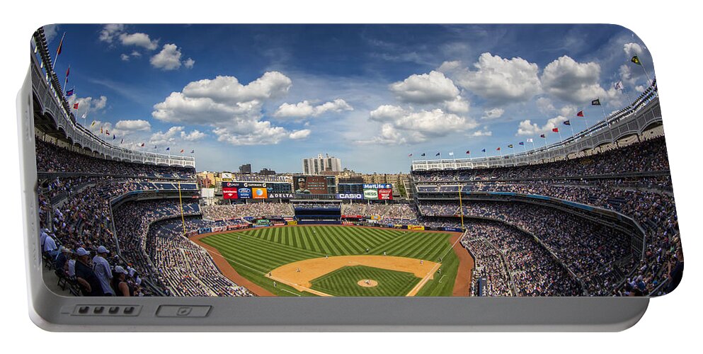 Ny Yankees Portable Battery Charger featuring the photograph The Stadium by Rick Berk