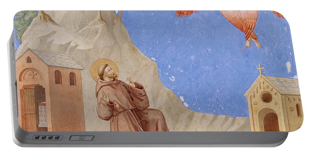 Johann Anton Ramboux Portable Battery Charger featuring the painting The Stigmatisation of Saint Francis by Johann Anton Ramboux