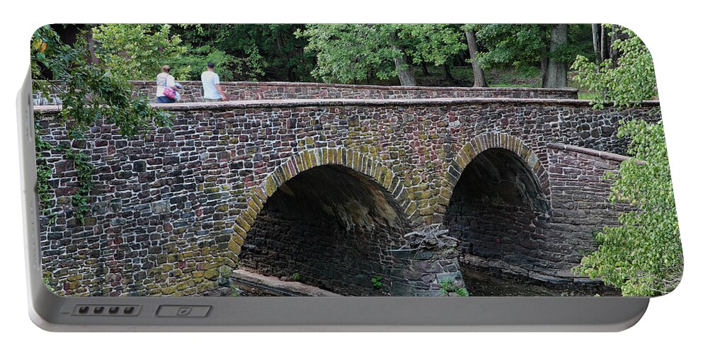 Battle Of Bull Run Portable Battery Charger featuring the photograph The Stone Bridge over Bull Run by William Kuta