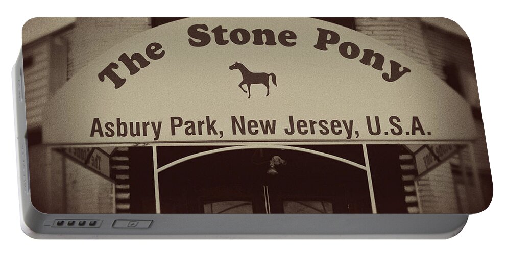 The Stone Pony Vintage Asbury Park New Jersey Portable Battery Charger featuring the photograph The Stone Pony Vintage Asbury Park New Jersey by Terry DeLuco