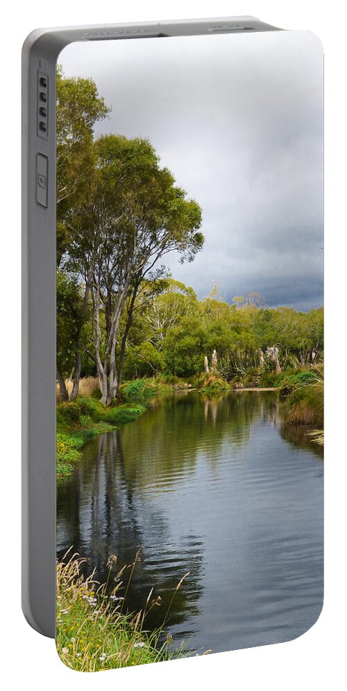 Canterbury Portable Battery Charger featuring the photograph The Styx River by Steve Taylor
