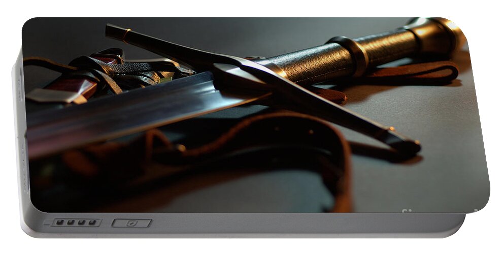 Sword Portable Battery Charger featuring the photograph The Sword of Aragorn 1 by Micah May