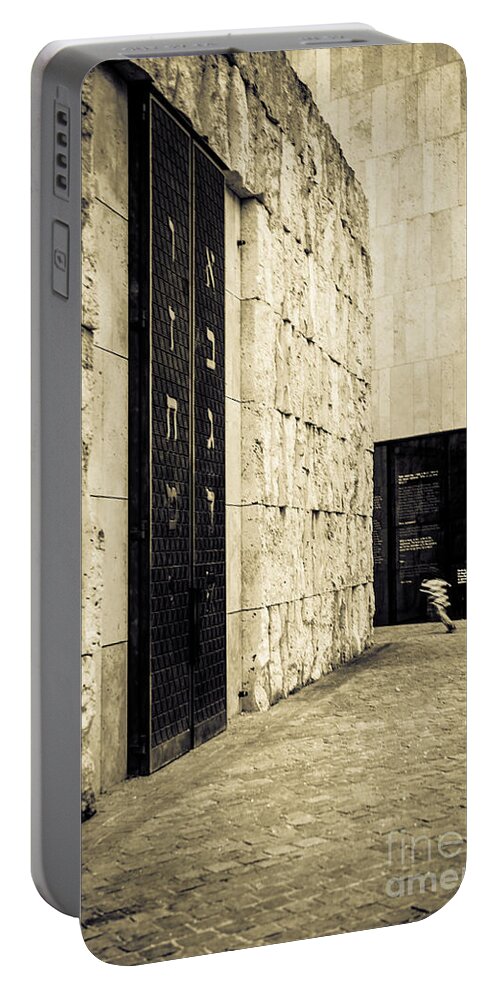 Jew Portable Battery Charger featuring the photograph The Synagogue by Hannes Cmarits