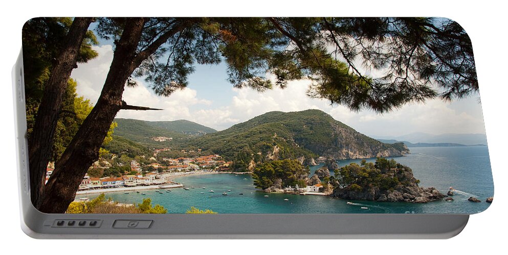 Holiday Portable Battery Charger featuring the photograph The Town Of Parga - 2 by James Lavott