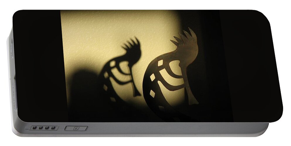 Kokopelli Portable Battery Charger featuring the photograph The Trickster by John Glass