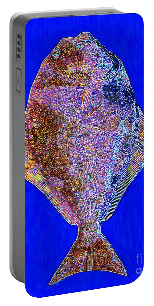 Halibut Portable Battery Charger featuring the photograph The Ugly Fish 20130723di by Wingsdomain Art and Photography