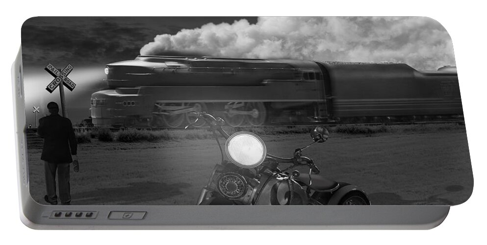 Transportation Portable Battery Charger featuring the photograph The Wait - Panoramic by Mike McGlothlen
