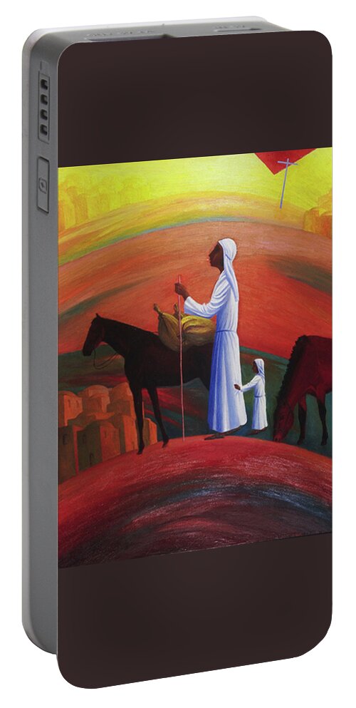 Mary Magdalene Portable Battery Charger featuring the painting The Wandering Mary Magdalene by Israel Tsvaygenbaum