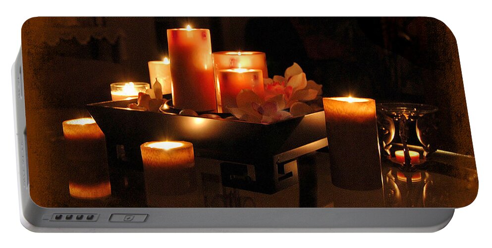 Romance Portable Battery Charger featuring the photograph The Warmth Of Romance by Kathy Baccari