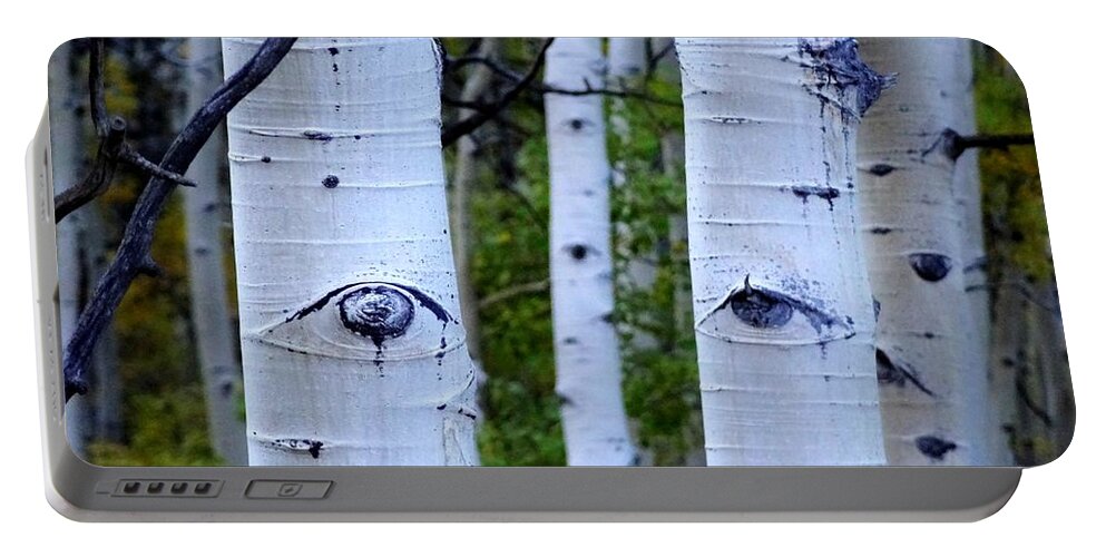 Aspens Portable Battery Charger featuring the photograph The Watcher by Lanita Williams