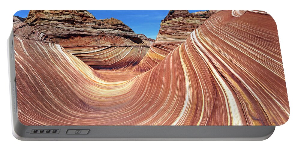 The Wave Portable Battery Charger featuring the photograph The Wave, Arizona by Rainer Grokopf