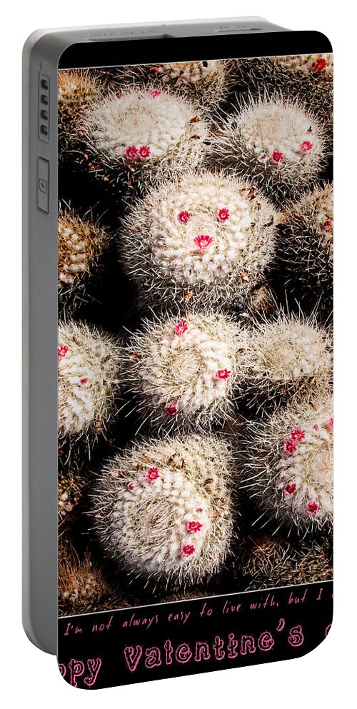 Valentine Portable Battery Charger featuring the photograph Thorny Valentine by Weston Westmoreland