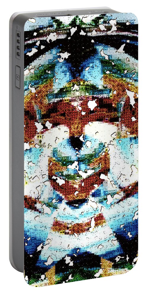 Paula Ayers Portable Battery Charger featuring the digital art Those Darn Moths Mosaic by Paula Ayers