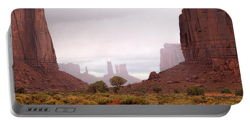 Red Rocks Portable Battery Charger featuring the photograph Through the Gap by Jim Garrison