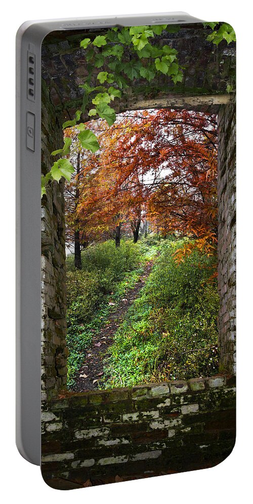 Appalachia Portable Battery Charger featuring the photograph Through the Window by Debra and Dave Vanderlaan
