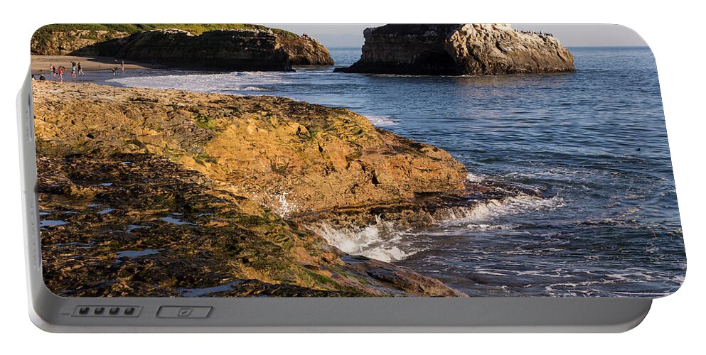 Tidepools Portable Battery Charger featuring the photograph Tidepools Overlooking Natural Bridge by Suzanne Luft