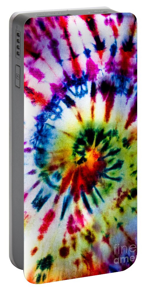 Tie Dye Portable Battery Charger featuring the photograph Tie Dyed T-Shirt by Cheryl Baxter