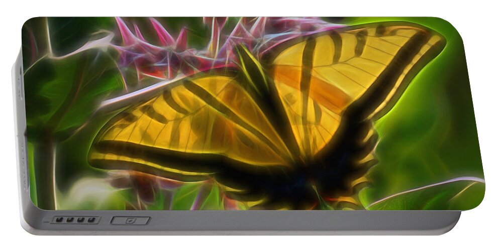 Tiger Swallowtail Butterfly Portable Battery Charger featuring the digital art Tiger Swallowtail Digital Art by Ernest Echols