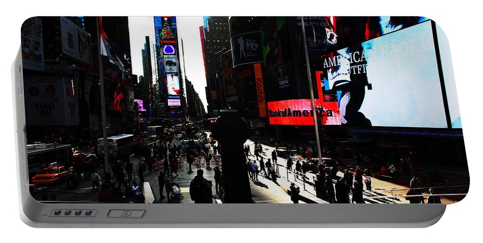 New Portable Battery Charger featuring the photograph Times Square by Jonas Luis