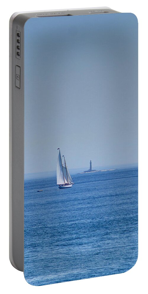 Joshua House Photography Portable Battery Charger featuring the photograph To that far shore by Joshua House