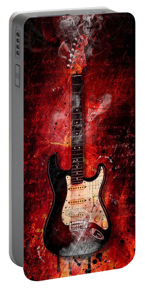 Fender Portable Battery Charger featuring the digital art Too Hot To Handle by Gary Bodnar