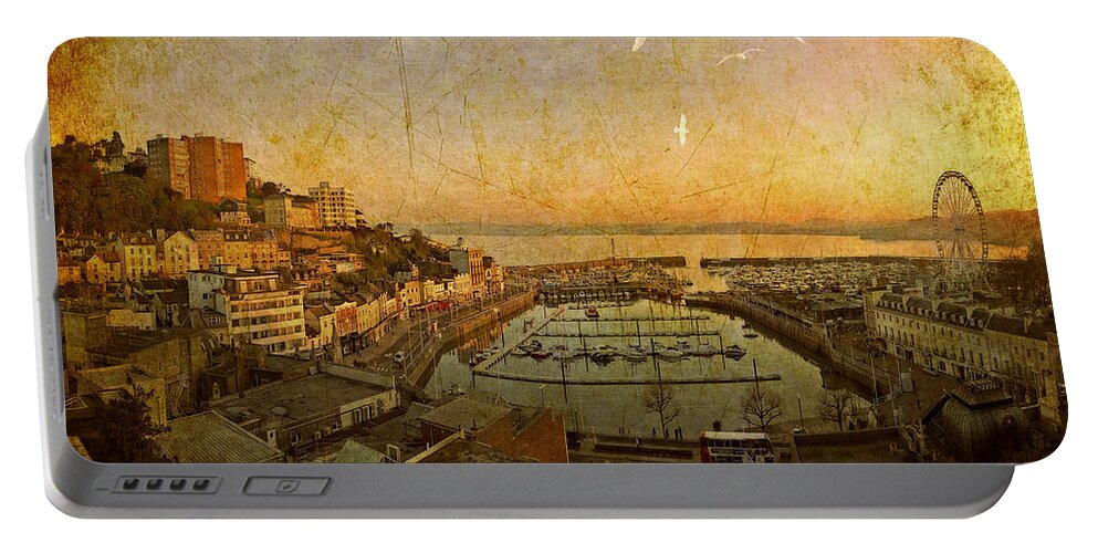 Abstract Portable Battery Charger featuring the photograph Torquay 2014 No.2 by Edmund Nagele FRPS