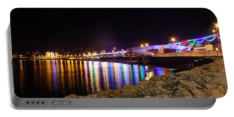 Torbay Portable Battery Charger featuring the photograph Torquay Lights by Terri Waters